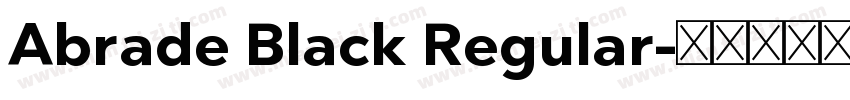 Abrade Black Regular字体转换
